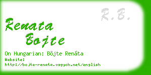 renata bojte business card